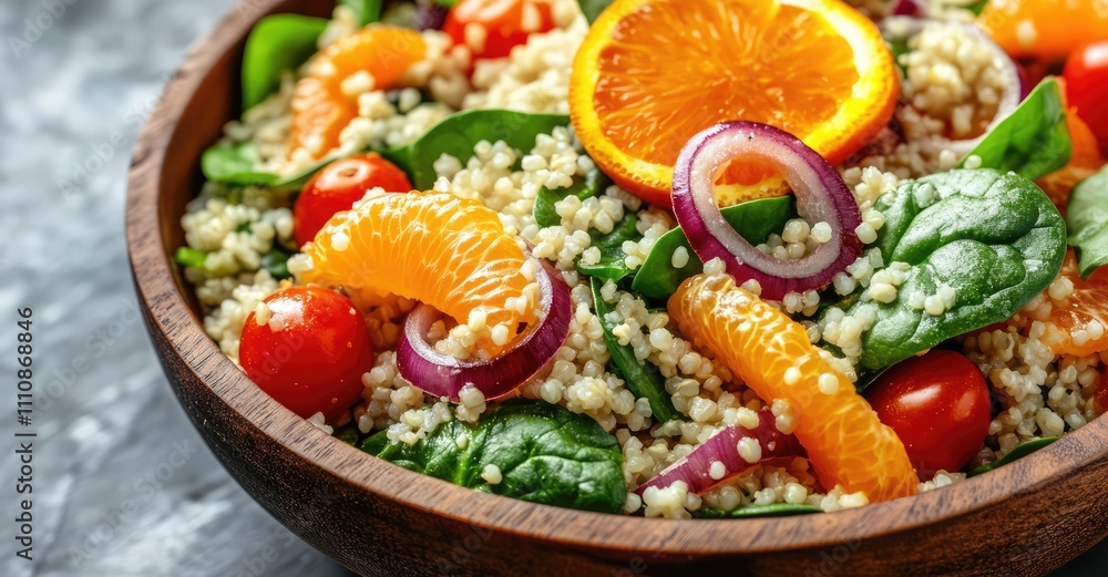 Vegetable Millet Salad. AI generated illustration. Vegetable Millet Salad. AI generated illustration.