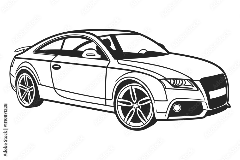 Fototapeta premium sports car vector illustration