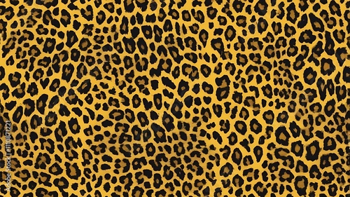 Golden Yellow Leopard Print Animal Skin Texture