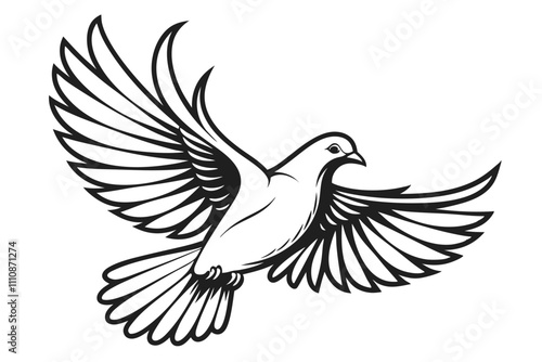 white dove flying