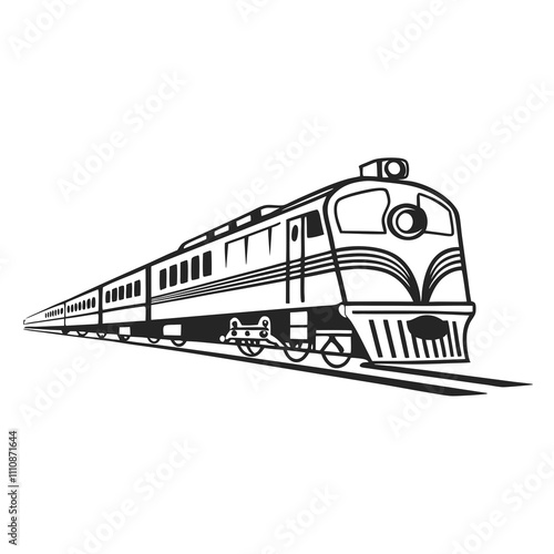 train on a white background