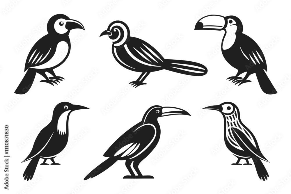 Fototapeta premium set of birds