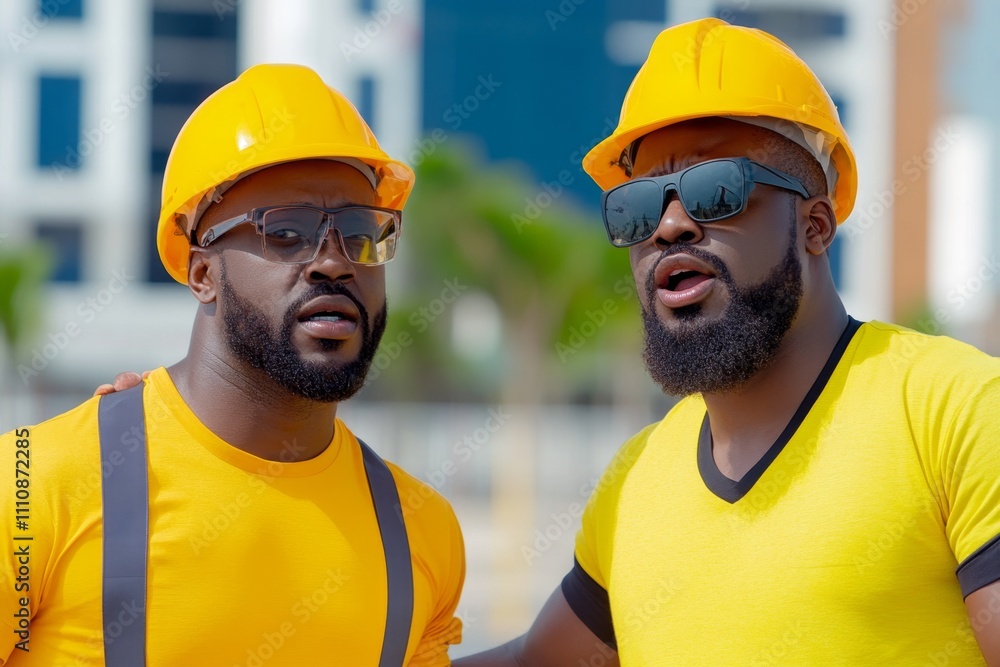 An engineer and a factory worker in protective gear discussing operations at an oil and gas production plant, emphasizing teamwork and industrial efficiency An engineer and a factory worker in protective gear discussing operations at an oil and gas production plant, emphasizing teamwork and industrial efficiency