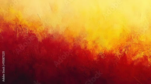 Abstract digital canvas deep red to bright yellow gradient in contemporary art style