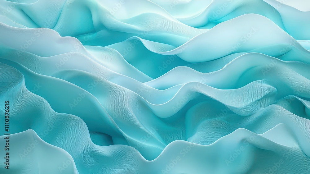 Obraz premium Calming ocean serenity soft turquoise waves in minimalist nature abstract