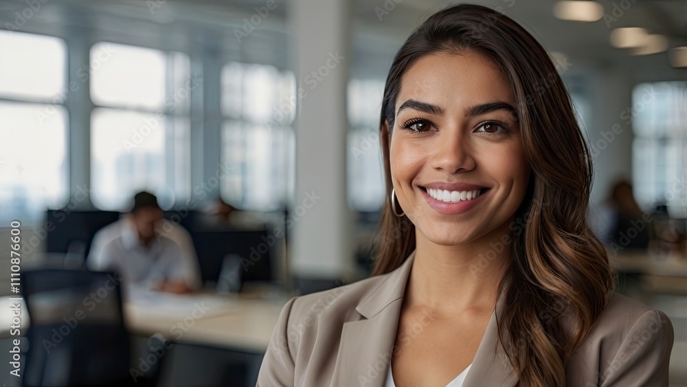 Headshot close up face portrait of young happy smiling Hispanic businesswoman, Headshot close up face portrait of young happy smiling Hispanic businesswoman,