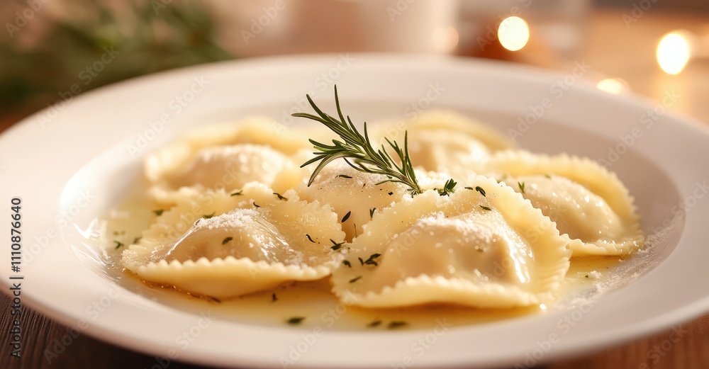Winter Ravioli. AI generated illustration. Winter Ravioli. AI generated illustration.