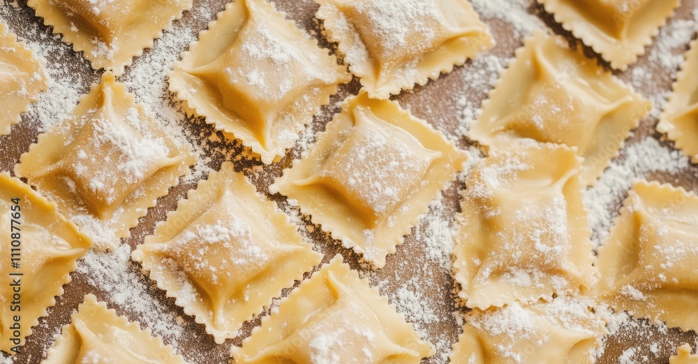 Winter Ravioli. AI generated illustration. Winter Ravioli. AI generated illustration.