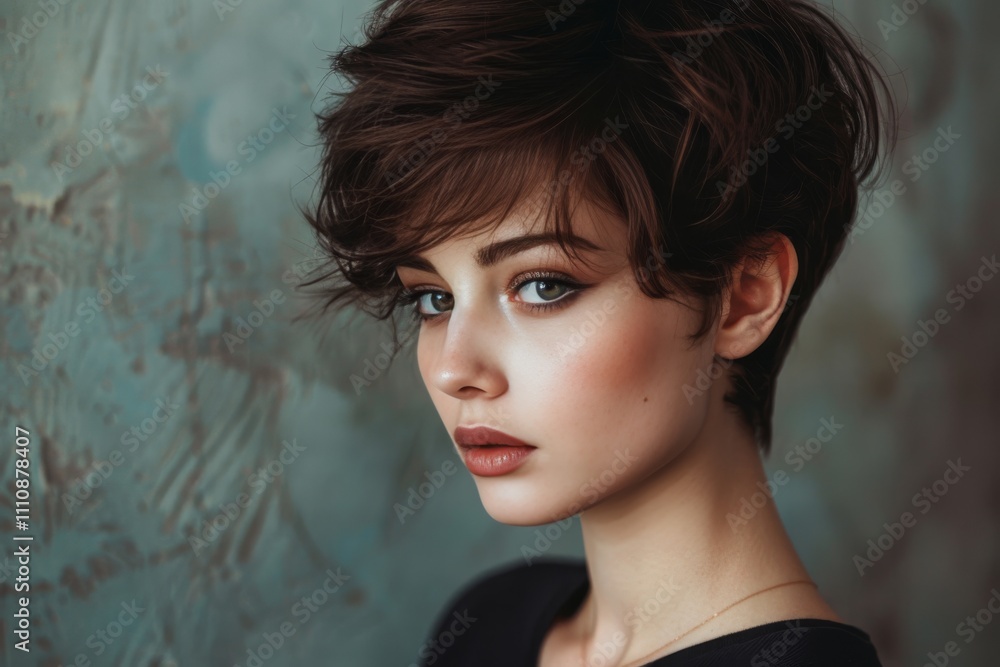 Modern short haircut adding dynamism and freshness to the look Modern short haircut adding dynamism and freshness to the look