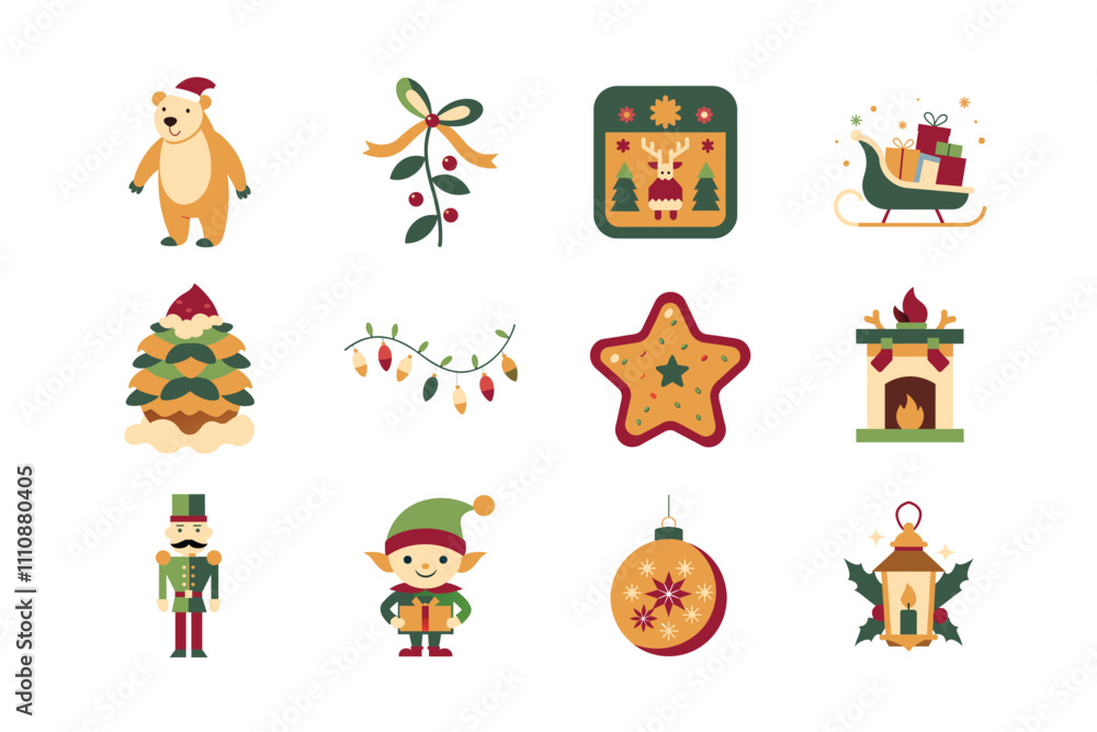 set of icons for Christmas set of icons for Christmas