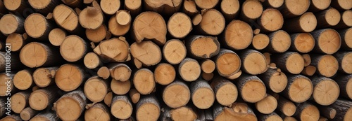 A log pile with some logs stacked horizontally and others vertically, variation, woodsy, logs