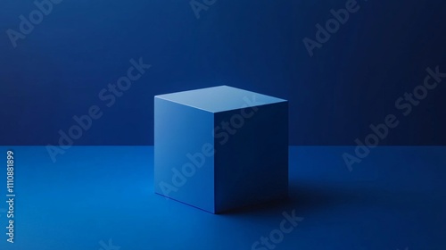 3d blue cubes