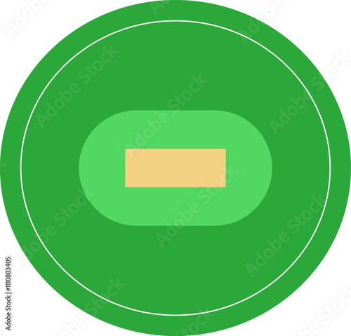 Cricket Field, Cricket Ground line style Diagram. Cricket outline Vector Drawing Illustration court, pitch  on white background. Top view - Size and Dimension