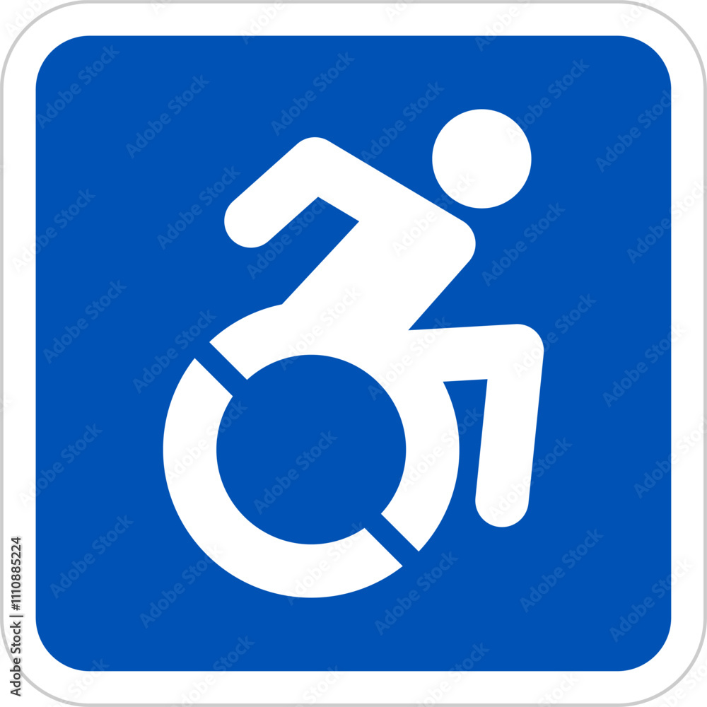 Handicapped reserved parking signs. Wheelchair ramp access sign symbol vector. Handicapped reserved parking signs. Wheelchair ramp access sign symbol vector.