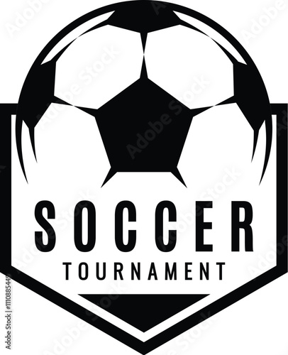 Soccer ball football tournament or club icons. Symbol or emblem. vector illustration