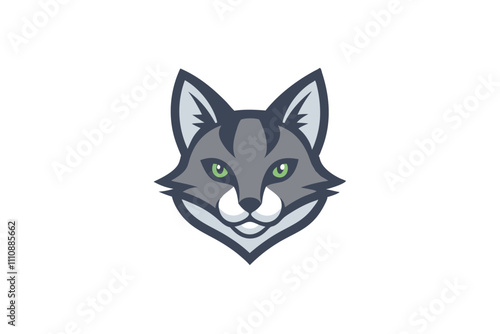 animal head mascot logo design 