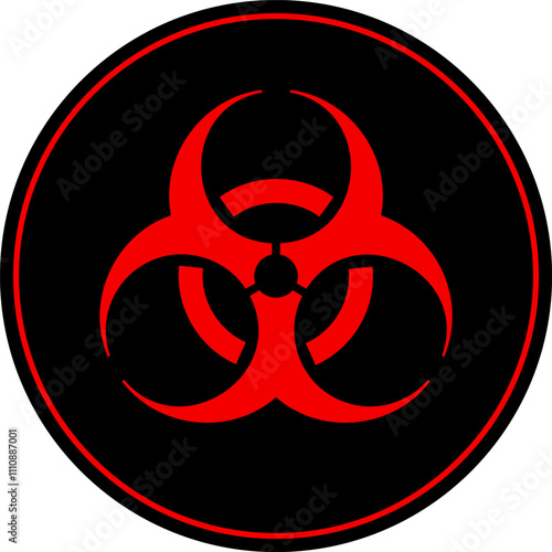 Bio hazard symbol. Quarantine sign. Quarantine zone. Dripping biohazard symbol. Biological hazard warning. Covid. Vector illustration.