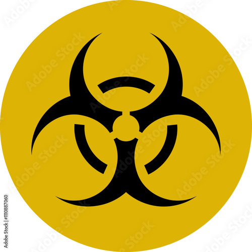 Bio hazard symbol. Quarantine sign. Quarantine zone. Dripping biohazard symbol. Biological hazard warning. Covid. Vector illustration.