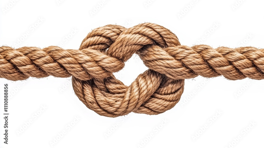 A rope with knots tied in it A rope with knots tied in it