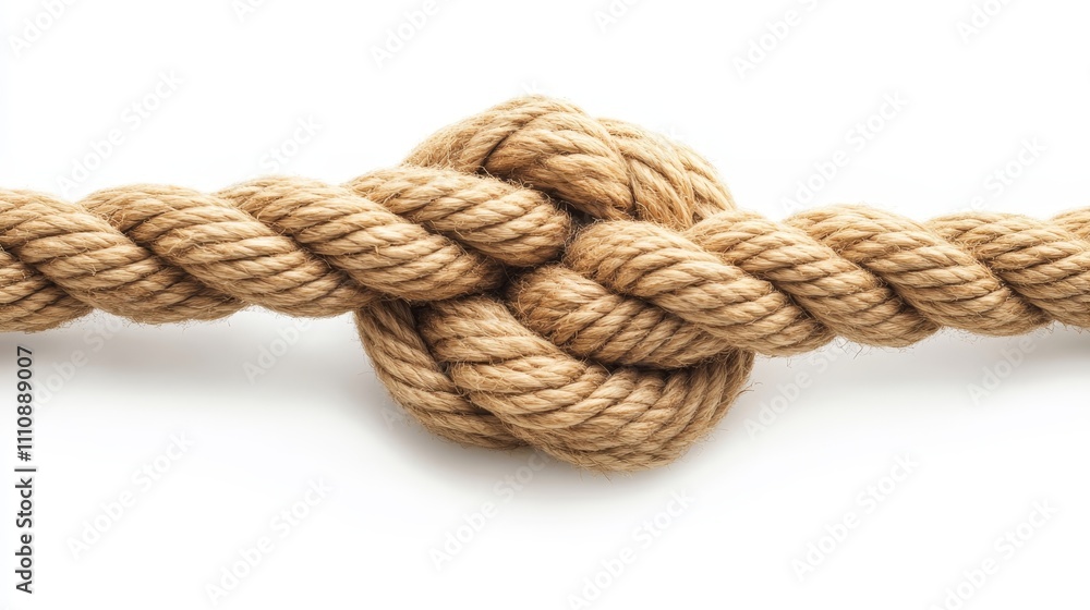 A rope with knots tied in it A rope with knots tied in it