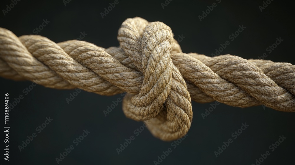 A rope is tied in a knot A rope is tied in a knot