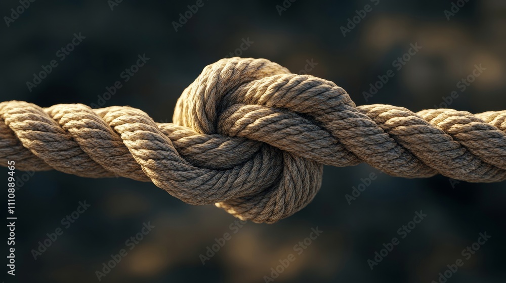 A rope is tied in a knot A rope is tied in a knot