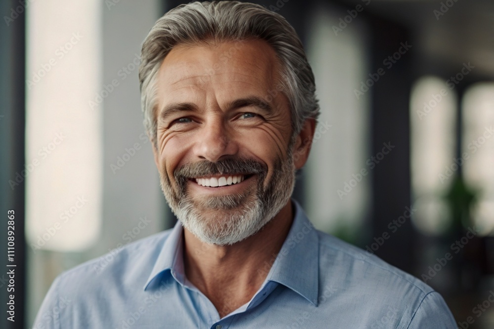 Fototapeta premium close_up_headshot_portrait_of_happy_middle
