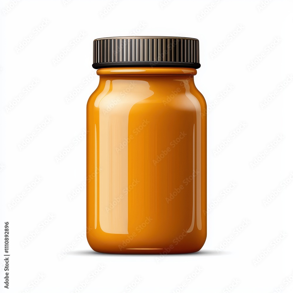 Bright and Glossy Orange Jar: A Stylish Container for Preserves and Potions Bright and Glossy Orange Jar: A Stylish Container for Preserves and Potions