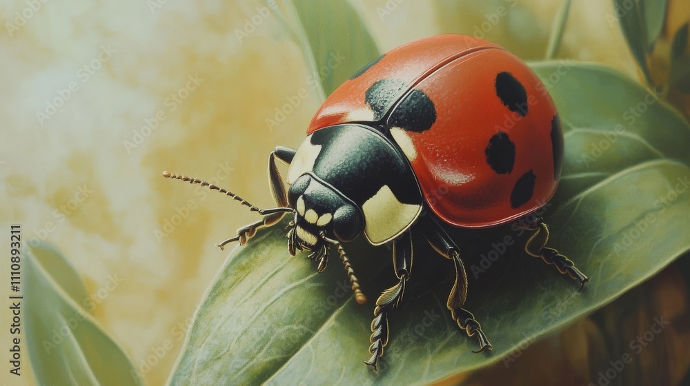 Fototapeta premium ladybird on a leaf