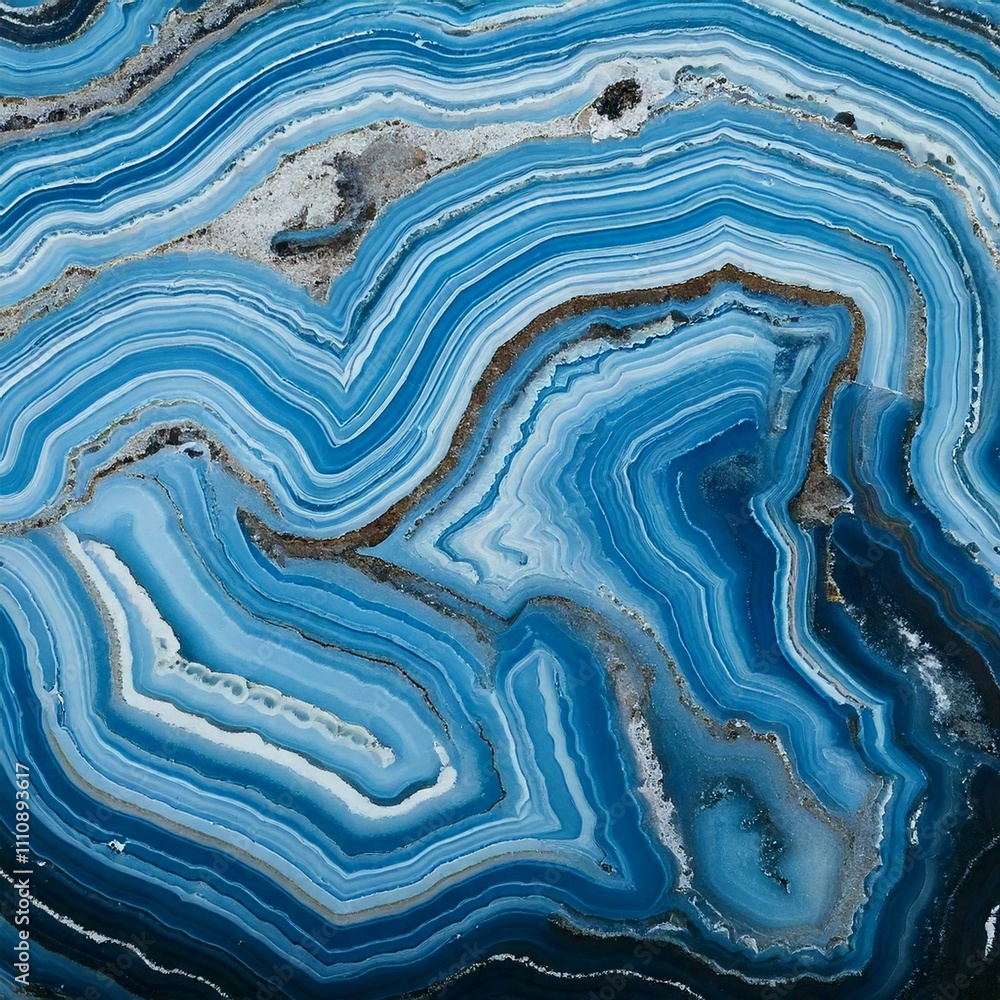 Obraz premium texture of the stone in the section, blue agate
