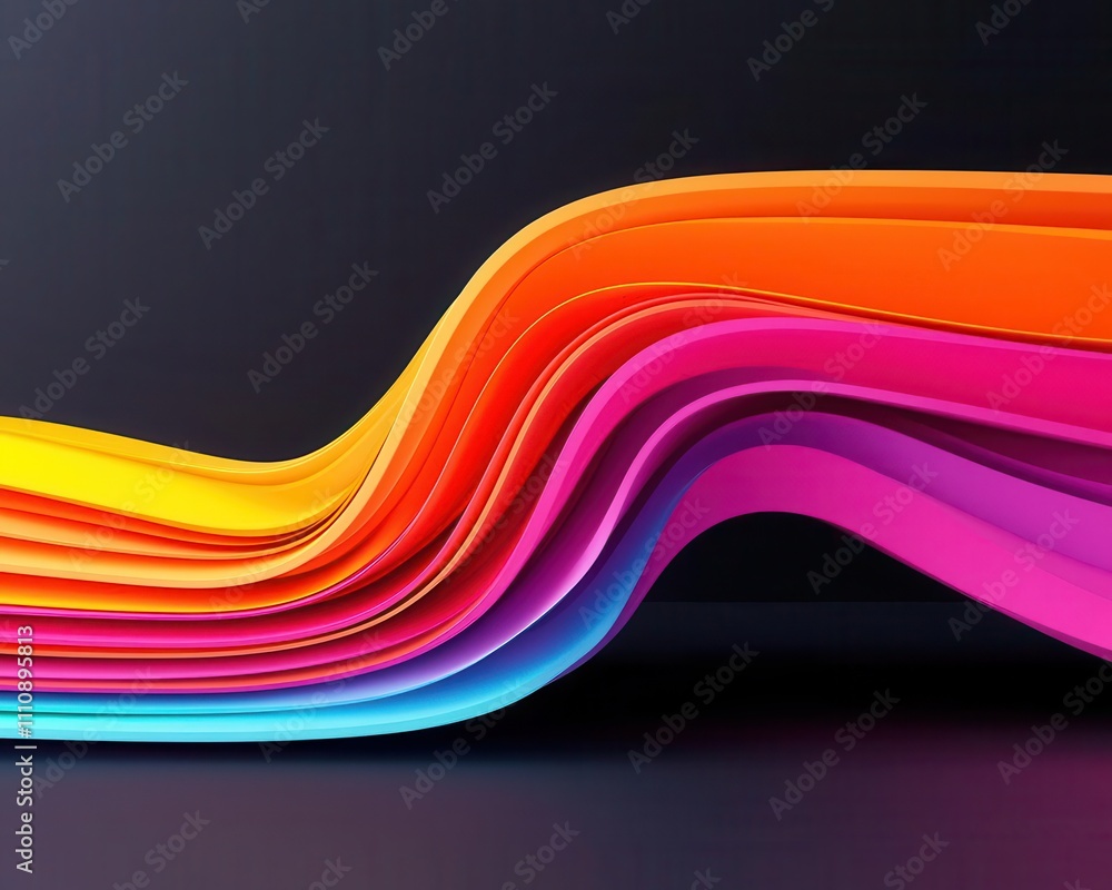 Fototapeta premium Vibrant articulation, dynamic voice pathways, 3D illustration