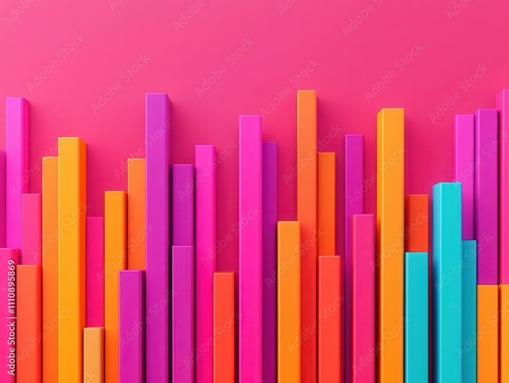 Speech clarity, vibrant sound frequency patterns, 3D illustration Speech clarity, vibrant sound frequency patterns, 3D illustration