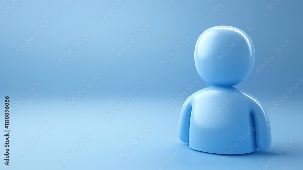 Striking 3d render of man against vibrant blue backdrop, captivating digital portrait Striking 3d render of man against vibrant blue backdrop, captivating digital portrait