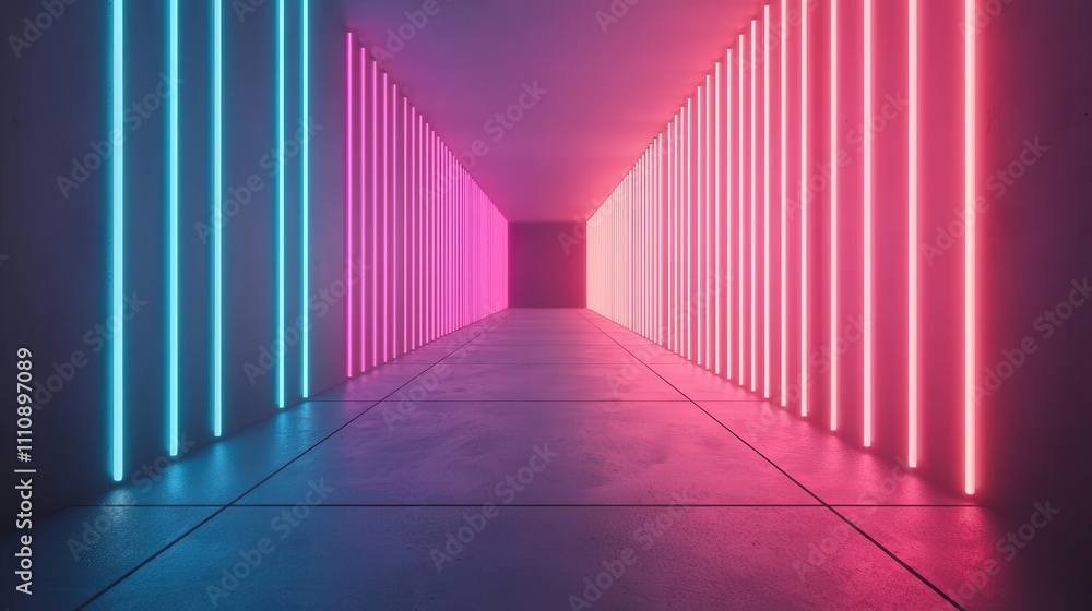 Voice modulation grid, neon sound wave design, 3D illustration Voice modulation grid, neon sound wave design, 3D illustration