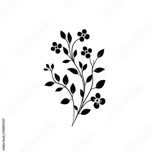 Elegant floral branch illustration