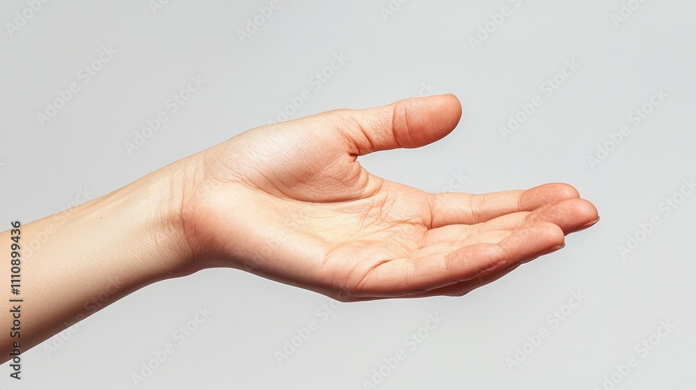 A human hand is extended outward against a plain background, suggesting openness or a request. A human hand is extended outward against a plain background, suggesting openness or a request.