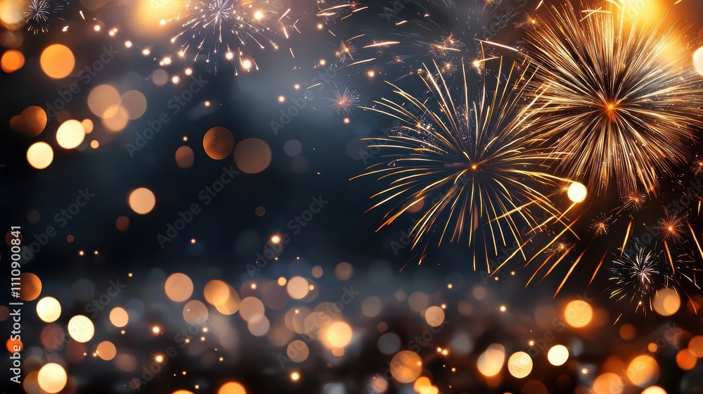 Obraz premium Spectacular fireworks display illuminating the night sky