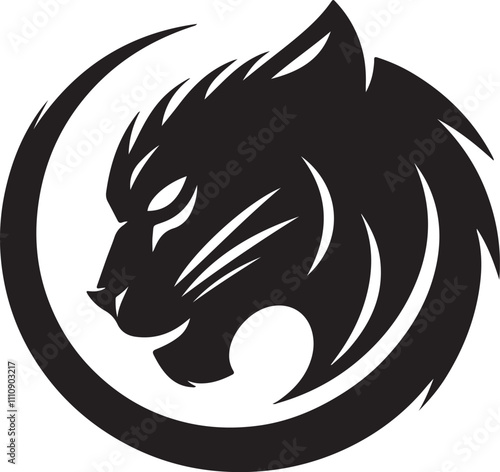 Black Panther vector with white background