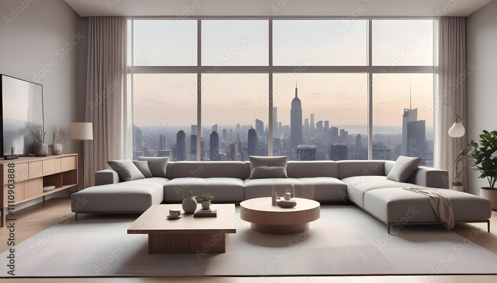 Photo interior modern design room 3D illustration Photo interior modern design room 3D illustration