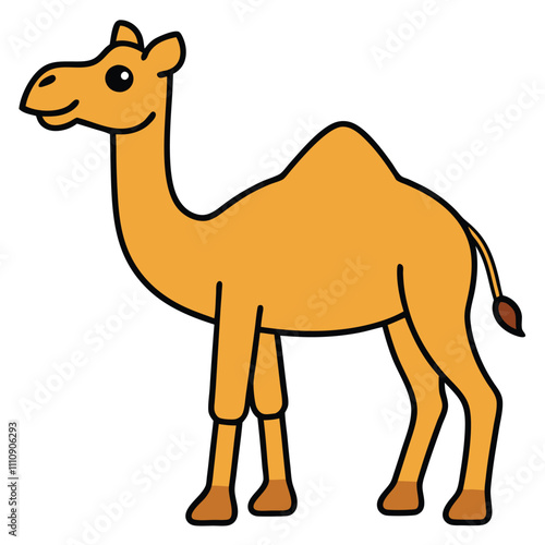 Camel vector illustration. animal camel vector design isolated on a white background