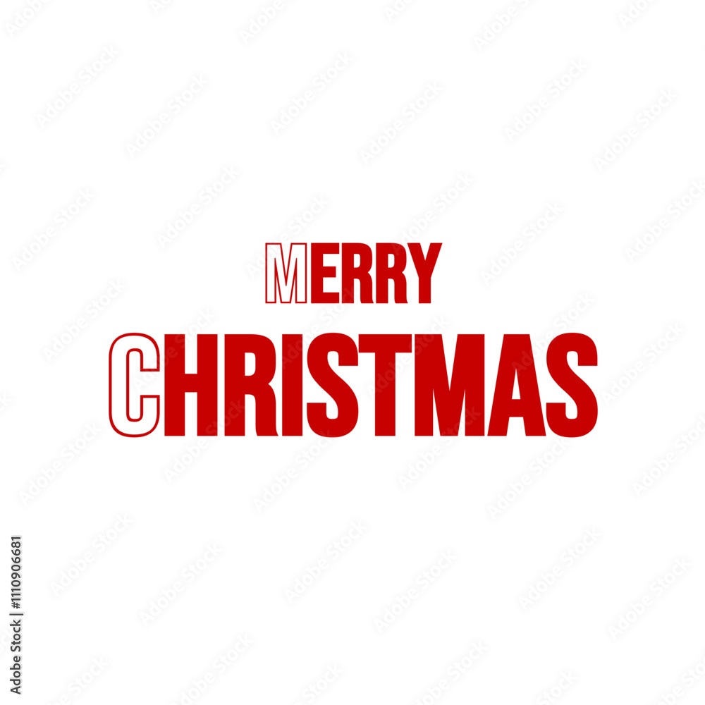 Merry Christmas Text Art Design In Red Color with White Background, Merry Christmas Design, Christmas Day Typography Text Design. Merry Christmas Text Art Design In Red Color with White Background, Merry Christmas Design, Christmas Day Typography Text Design.