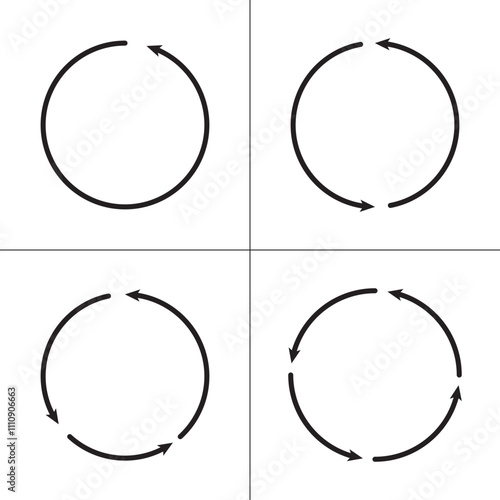 Refresh icon set. Reload icon, Update icon, convert icon set. White background. Vector illustration.