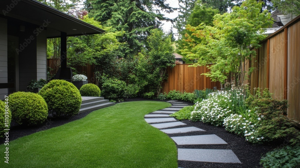 path in garden path in garden