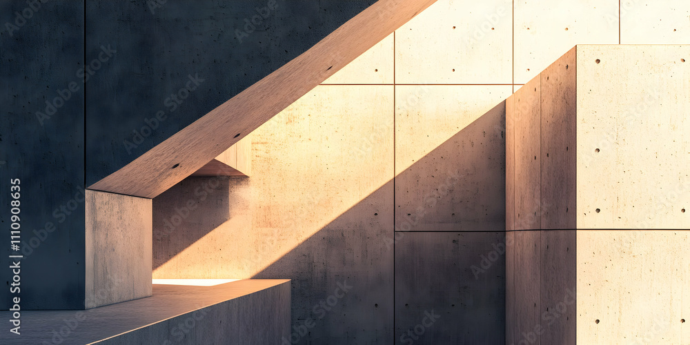 Abstract 3D Concrete Structure Background Illustration Abstract 3D Concrete Structure Background Illustration