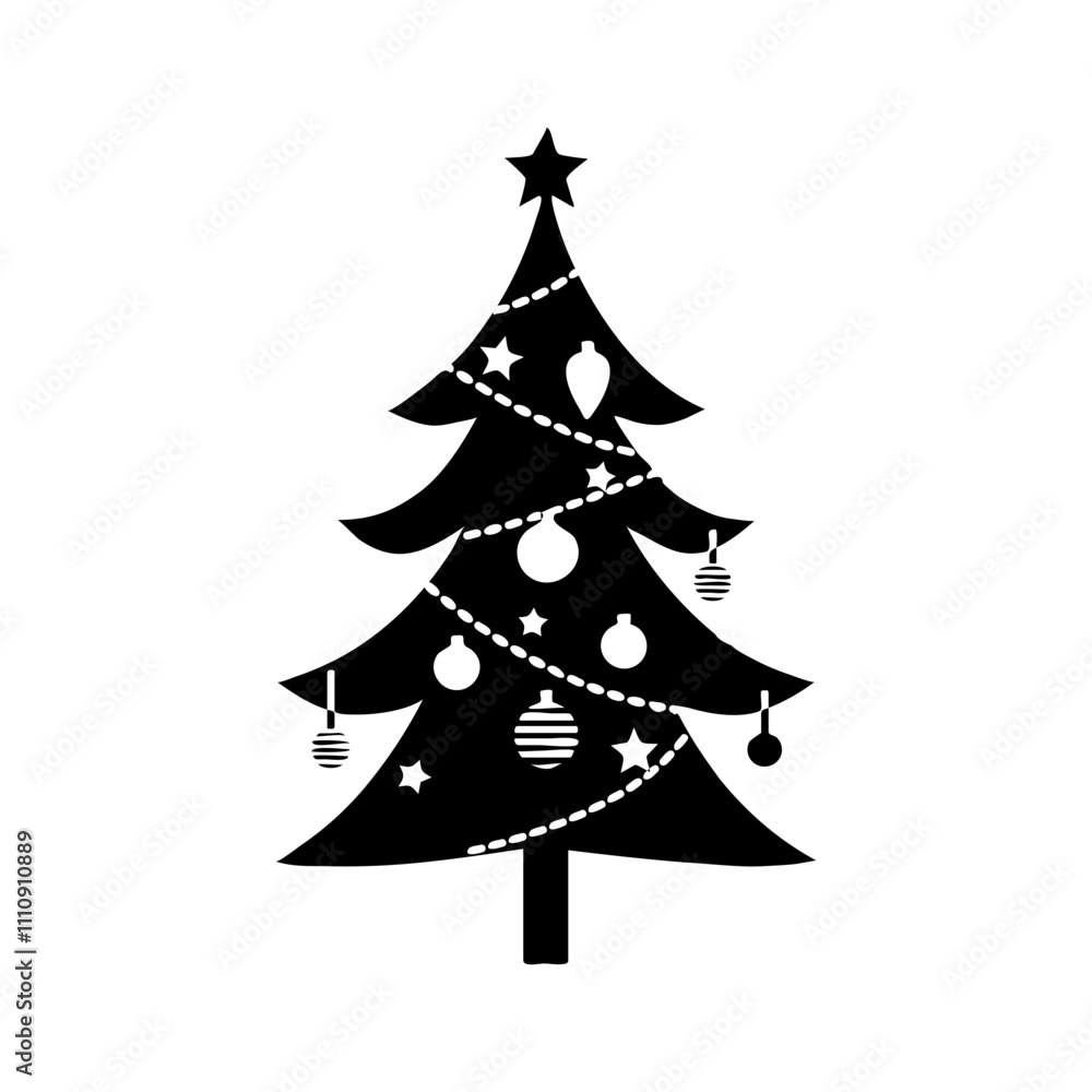 christmas tree vector icon christmas tree vector icon