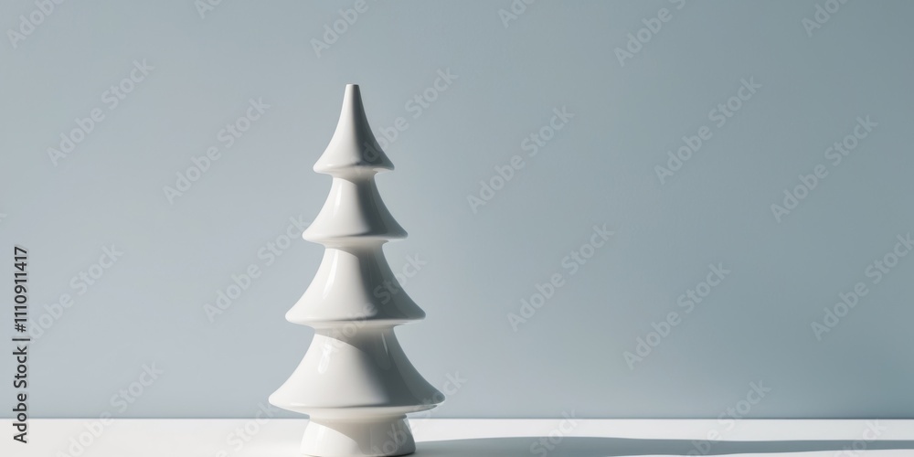 Unique ceramic tree decoration on blue background. Unique ceramic tree decoration on blue background.