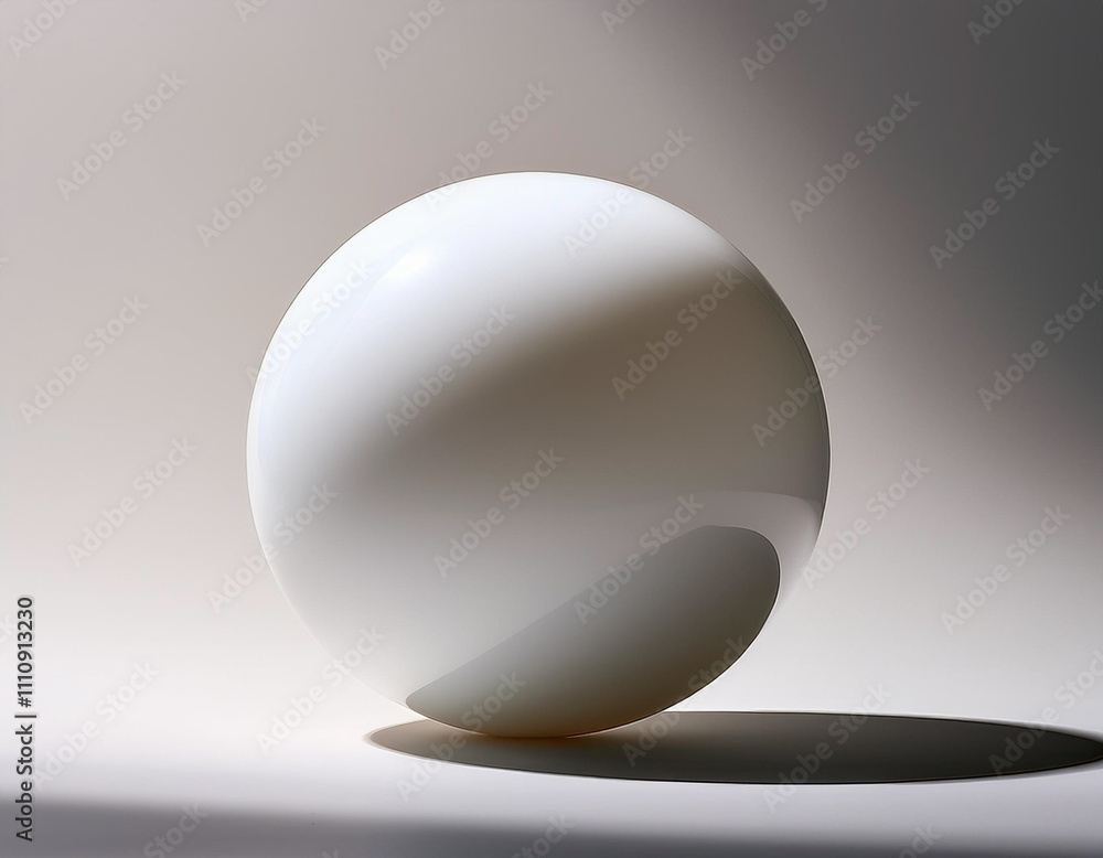 Floating White Orb with Soft Shadows Floating White Orb with Soft Shadows