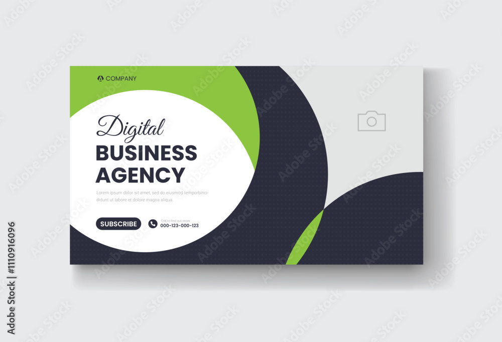 Obraz premium Corporate business and digital marketing youtube thumbnail or web banner template