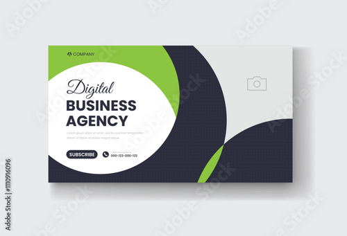 Corporate business and digital marketing youtube thumbnail or web banner template