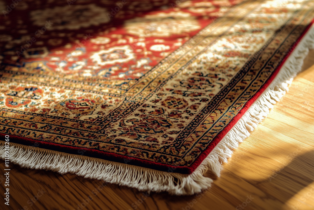 Close-up of a Persian carpet edge with detailed fringe and patterns
Close-up of a Persian carpet edge with detailed fringe and patterns